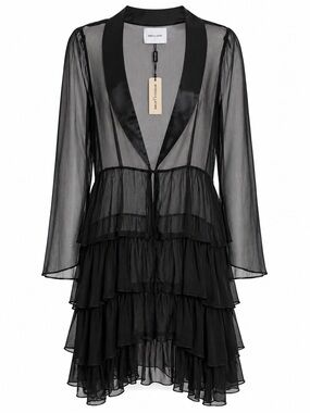 We Are Leone Black Dress sheer jacket